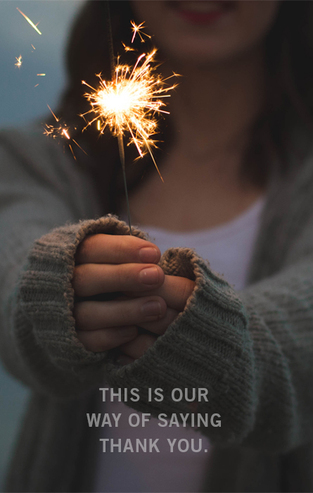 this is our way of saying thank you